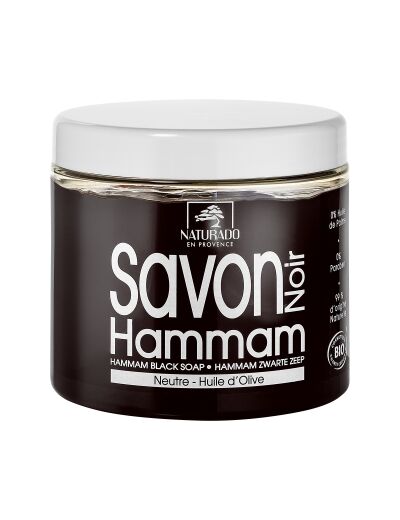 Savon Noir Hammam neutre à l'huile d'Olive 600ml