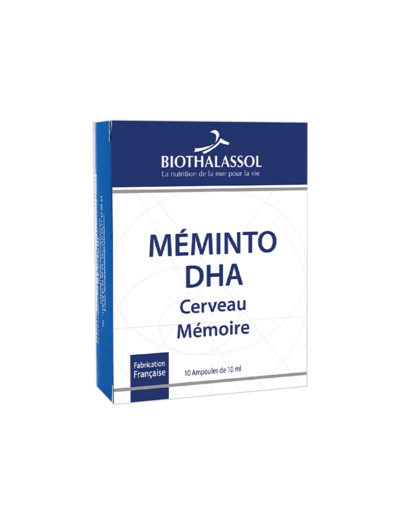 Méminto DHA-cerveau mémoire-10 ampoules-Biothalassol