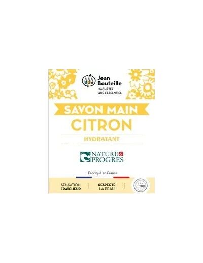 Savon Liquide Mains Citron - Jean Bouteille - Nature & Progrès