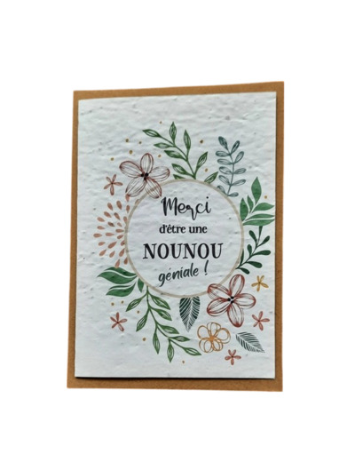 Carte à planter "Merci d'être une nounou géniale""