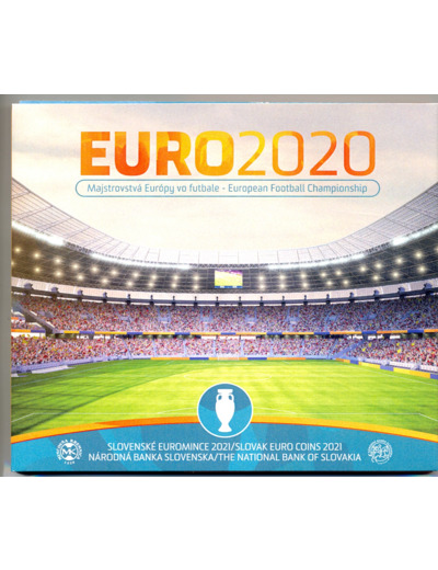 SLOVAQUIE 2020 EUROPEAN FOOTBALL SERIE 8 MONNAIES ET UNE MEDAILLE BU