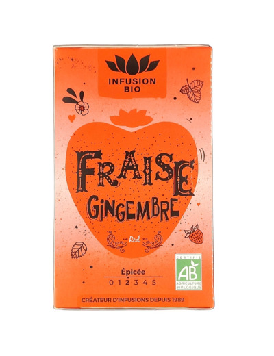 Tisane Fraise Gingembre x16 Bio
