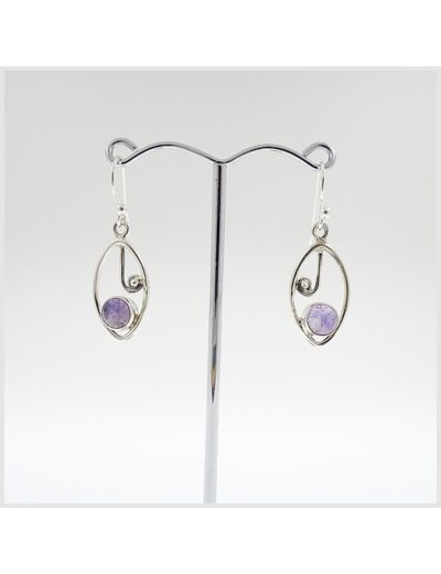 Boucles d'oreilles Améthyste et Argent Massif