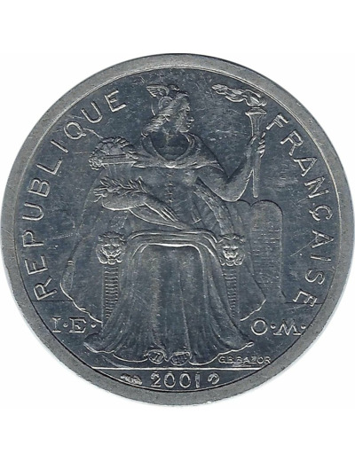 POLYNESIE FRANÇAISE 2 FRANCS 2001 SUP N2