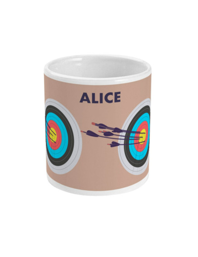 Tasse ou mug tir à l'arc "' La cible " - personnalisable