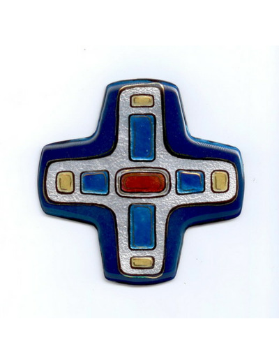 Croix CROIX MOSAIQUE 9,7x9,7cm - EMAUX DU LIBAN