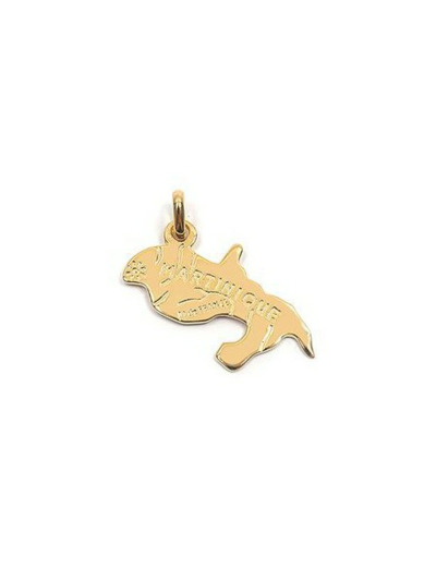 Pendentif en Plaqué Or - CARTE MARTINIQUE 20mm