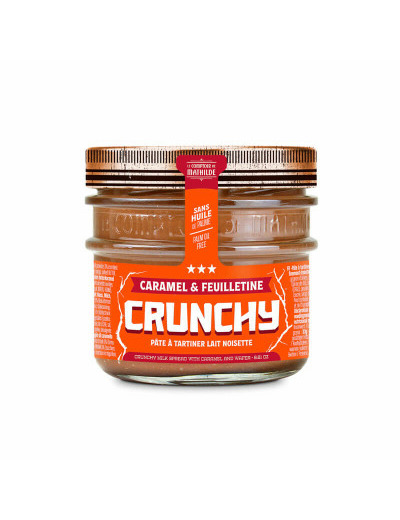 Pâte à Tartiner Crunchy Lait Noisette Caramel et Feuilletine