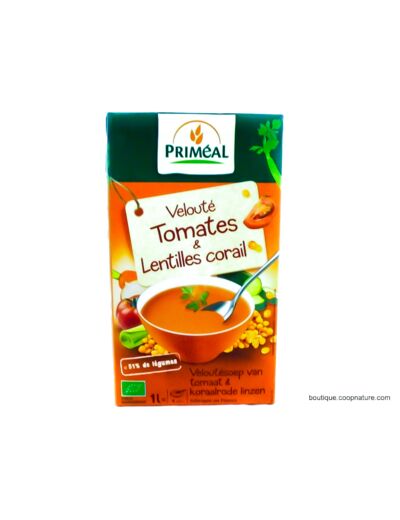 Velouté de Tomates Lentilles Corail Bio 1L