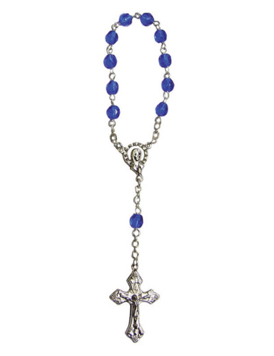 Chapelet de Voyage Perles en Verre Sur Chaine Argentée - SAPHIR