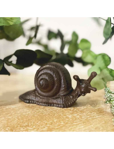 Escargot fonte marron 8x6x16cm