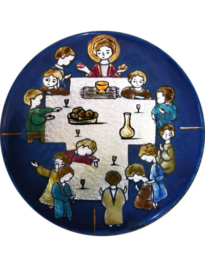 La Cène des enfants D10,5cm - EMAUX DU LIBAN