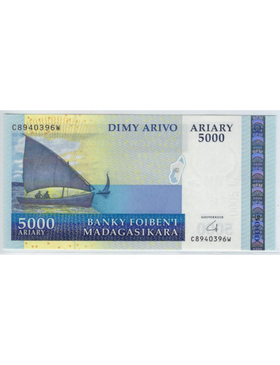 MADAGASCAR 5000 ARIARY NON DATE (2007-15) SIGNATURE 6 SERIE C NEUF