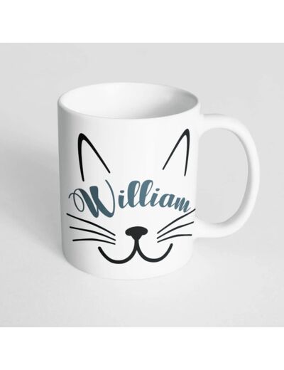Mug incassable personnalisable chat avec prénom