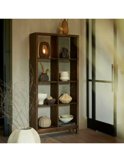 Cabinet ouvert bois brun foncé Sondrio 35x190x95cm