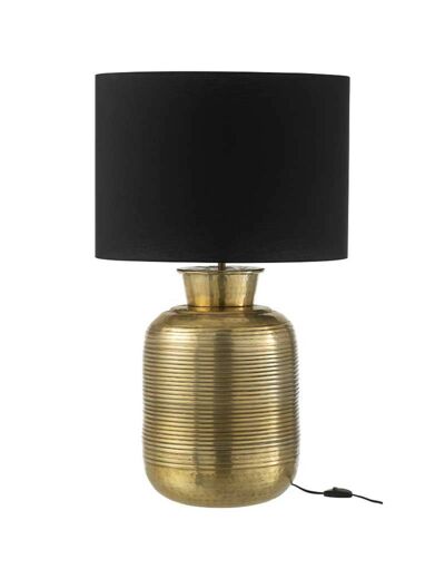 Lampe anneaux aluminium or 31x31x45cm
