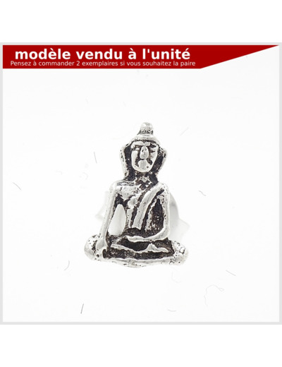 Puce d'oreille Bouddha en argent massif