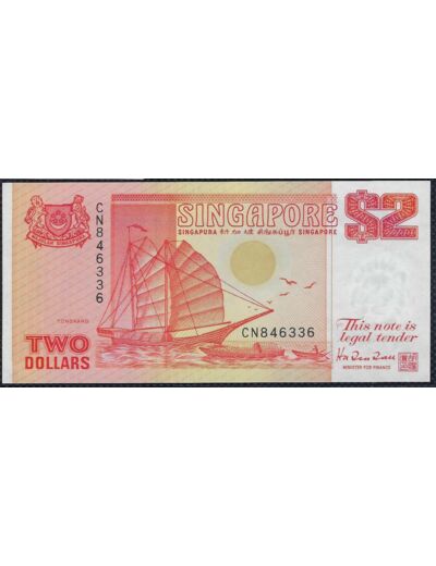 SINGAPOURE 2 DOLLARS Non daté (1990) Série CN NEUF (W27)