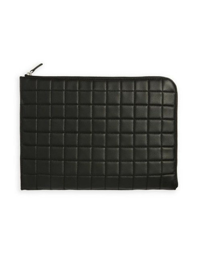 CARRE ROYAL Pochette matelassée ordinateur noir