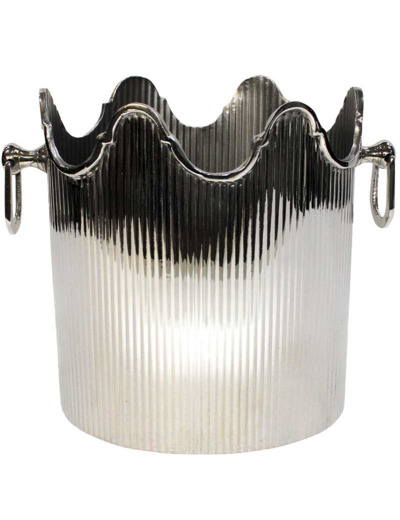 Seau à champagne argenté  24x15x21cm