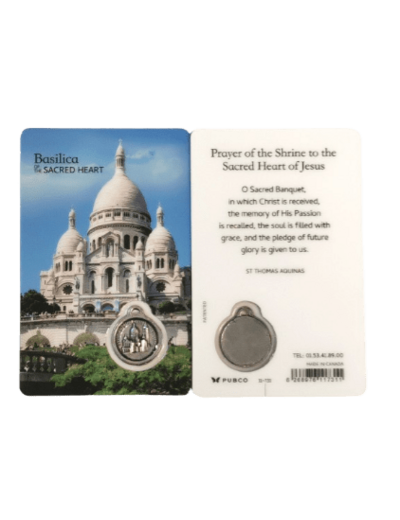Carte-prière -Montmartre - BASILIQUE - ANGLAIS