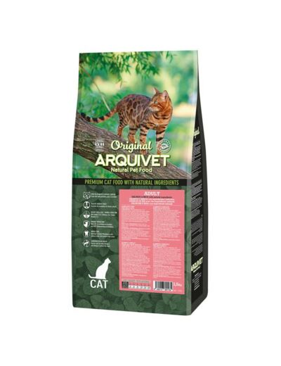 Croquettes Arquivet "Cat ORIGINAL" adulte, au Saumon - 1.5KG