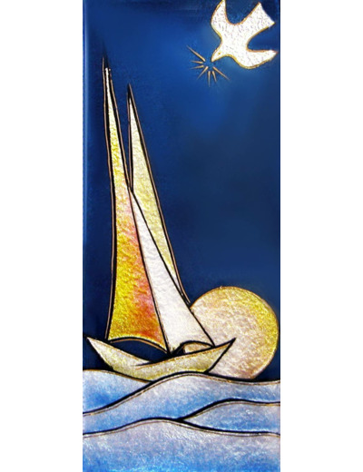 Soleil levant 15,5X6,5cm - EMAUX DU LIBAN