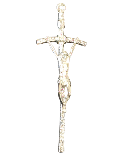 Crucifix en métal 13cm - argenté