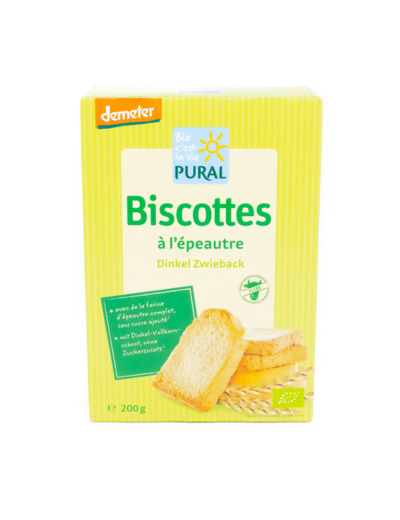 Biscottes Épeautre Demeter Bio 200g