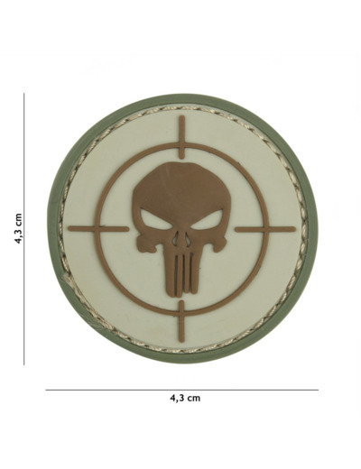 Patch 3D PVC  Punisher cible (coyote)