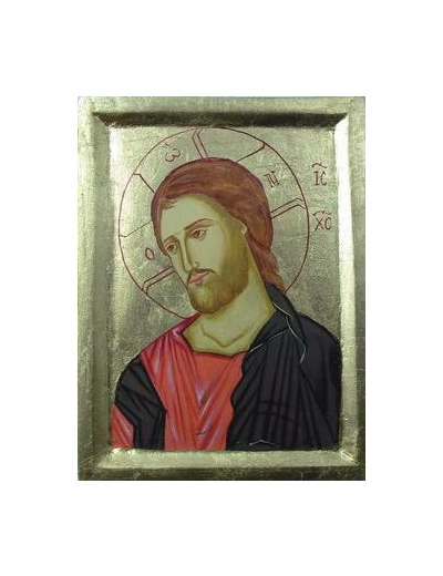 Icône dorée 12x15cm Peinte à la main- CHRIST MISERICORDE+boite