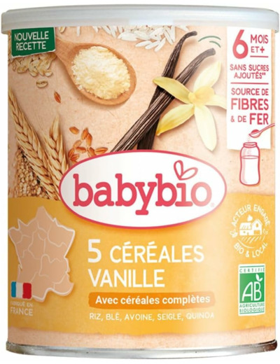 Cereale infantile vanille quinoa 220g Babybio