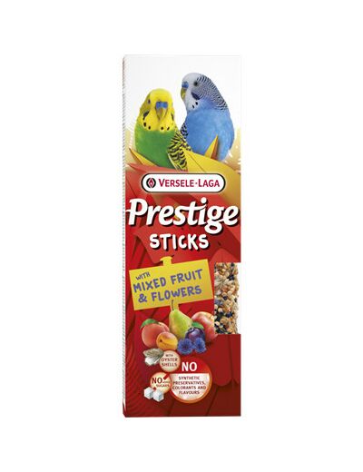 Sticks Petites Perruches avec Mélange de Fruits & Fleurs