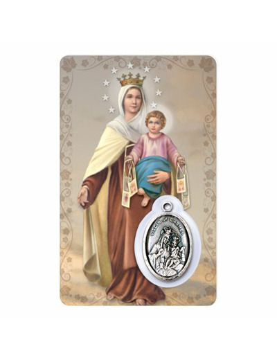 Carte-prière avec insertion ND DU MT CARMEL-anglais