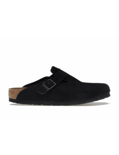 Birkenstock Boston Soft Footbed Suede Black