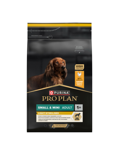 PROPLAN Small & Mini Adult Light/Sterilised, poulet - 3kg