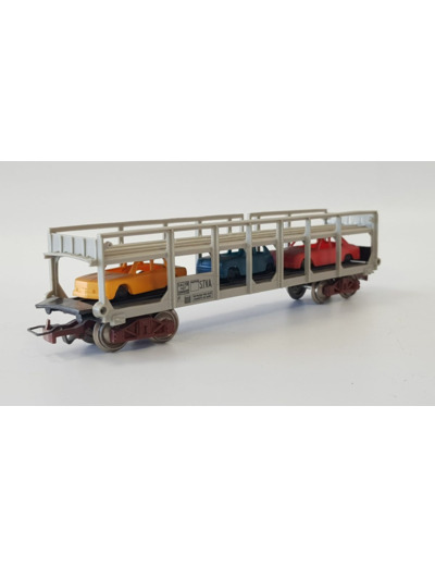 JOUEF HO 6540 B TRANSPORT-AUTOS A BOGIES STVA AVEC 3 VOITURES SANS BOITE