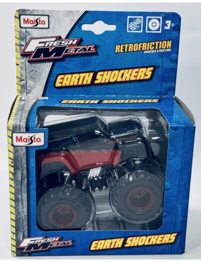 MONSTER TRUCK EARTH SHOCKERS A RETROFRICTION ROUGE MAISTO FRESH METAL NEUF