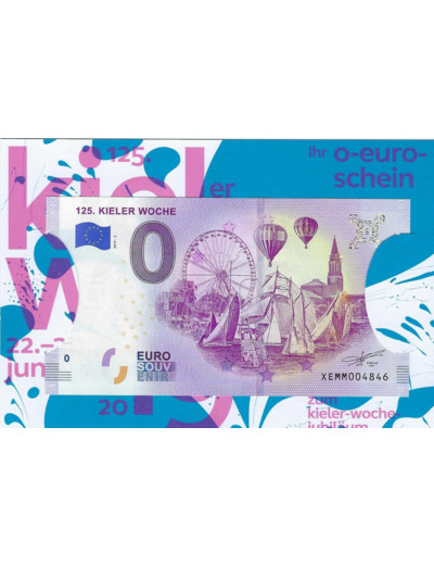 ALLEMAGNE 2019-3 125 KIELER WOCHE BILLET SOUVENIR 0 EURO TOURISTIQUE  NEUF