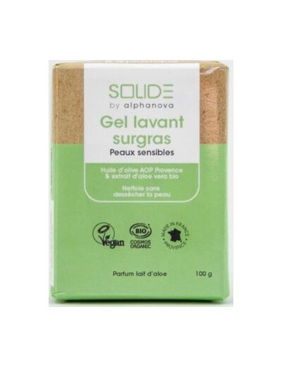 Gel lavant surgras peaux sensibles aloé véra 100g