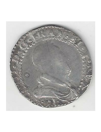 HENRI III (1574-1589) 1/2 FRANC col plat 1587 I (LIMOGES) TB