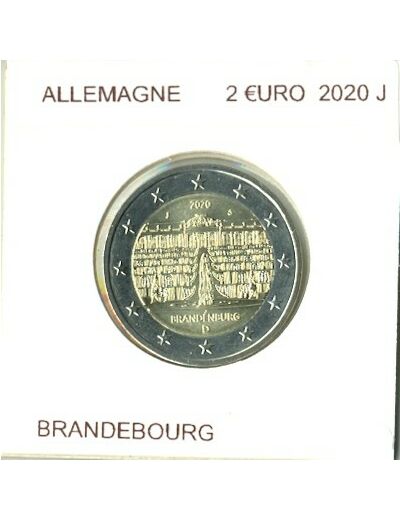 ALLEMAGNE 2020 J 2 EURO COMMEMORATIVE BRANDEBOURG SUP