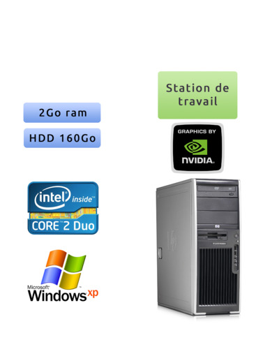 HP Workstation XW4600 - Windows XP - C2D 2Go 160Go - Port Serie et Parallele - Ordinateur Tour Workstation PC