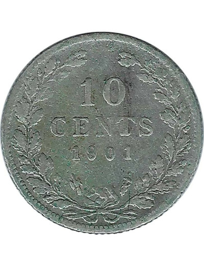 PAYS-BAS HOLLANDE 10 CENTS 1901 TB+