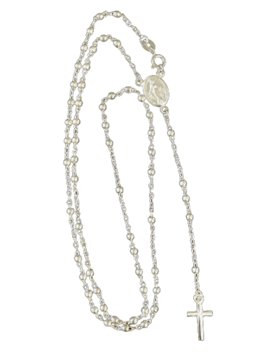 Chapelet Argent 925- PETITS grains 3mm + boîte