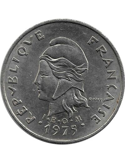 POLYNESIE FRANCAISE 10 FRANCS 1975 TTB