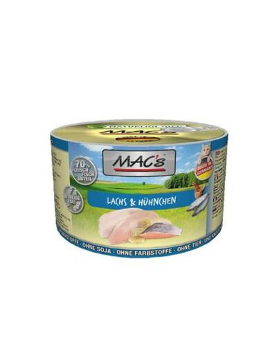 Pâtée Saumon / Poulet (sans céréales) pour chat - 200gr
