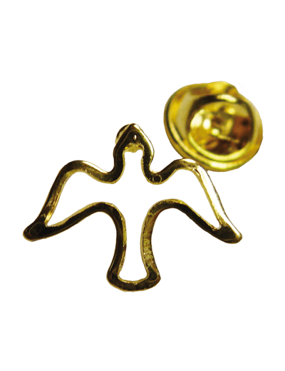 Pin's en Métal doré - Colombe Ajourée