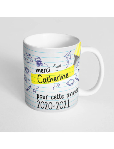 Mug personnalisé merci maîtresse