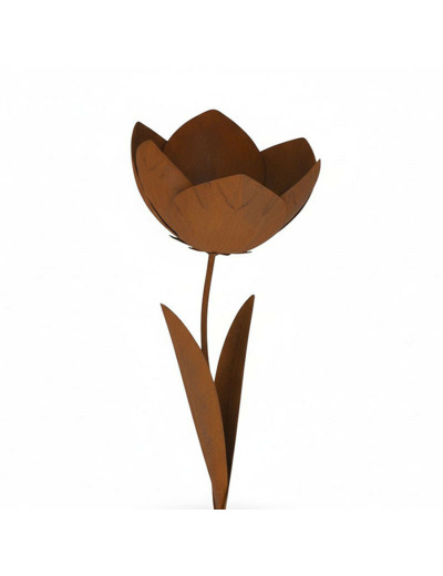 Tuteur de jardin avec fleur décorative 38x38x144cm